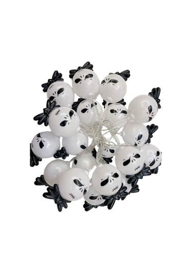 Agoodshop Dize Işık Cadılar Bayramı Hayalet Yüz Led Işık Dize Hayalet Fener Cadılar Bayramı Günü Hayal 1 Adet Polisilikon 2v