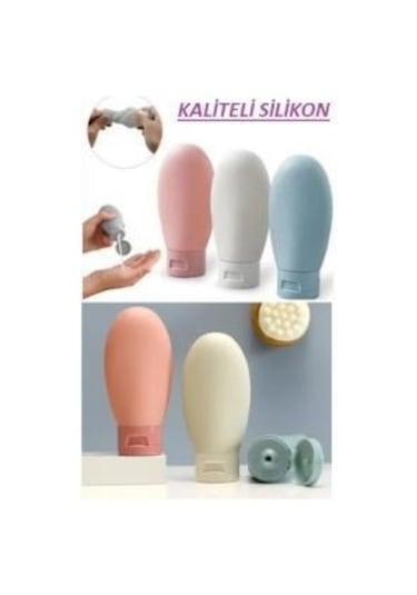 Doldurulabilir Krem Şampuan Kutusu Seyahat Şişesi Çanta 3 Lü