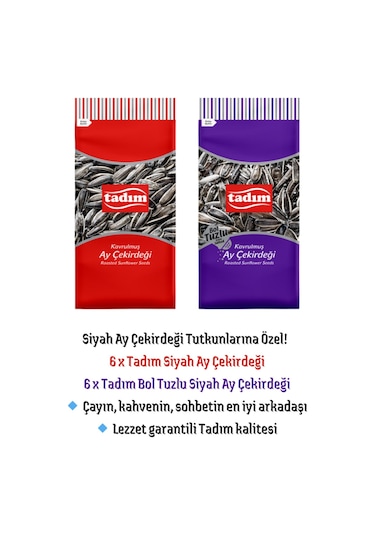 Tadım Süper Mega Aile Paketi Çekirdek Keyfinin En Büyük Hali 12 X 180 Gr