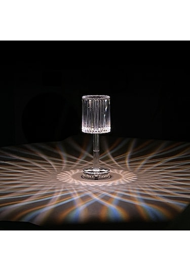 Moveevo Ev İçin Usb Akıllı Dokunmatik Kristal Lambası - 3 Renkli Işık Seçeneği, Akrilik Malzeme, Ev Dekorasyonu Ve Gece Lambası Diğer