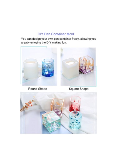 Hangfox Silikon Kalem Kutusu Kalıbı - Kâğıt Çiçekli Dıy Dekoratif Organizatör - Kare Şekilli Silikon模 - Ev Dekorasyonu Ve Sanat El Eserleri İçin Diğer