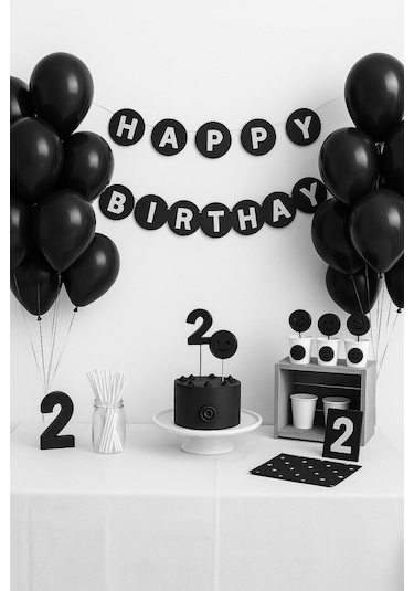 Pastel Balon 12 İnç 10'lu Siyah