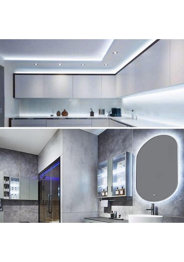Buffer Beyaz Led Şerit 5m 60 Led/m 12v 14.4w Güçlü 3 Çipli Işık Şerit Led