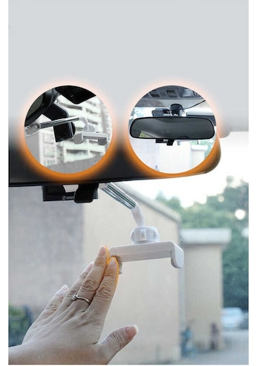 Dikiz Aynası Ince Araç Içi Telefon Tutucu Dik-Yan Durdurabilme