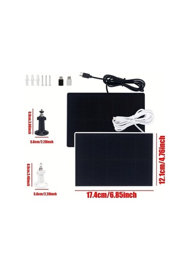 Besthome1 Dream011 Siyah 3w Etec Taşınabilir Katlanabilir Güneş Paneli Yüksek Verimli Usb C Mikro Usb Bağlantılı 360 Ayarlanabi