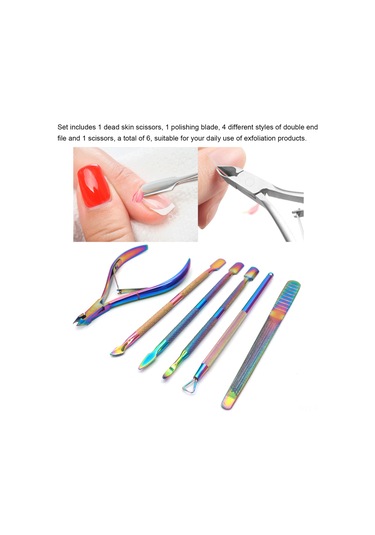 Wezone 6 Lık Çok Amaçlı Tırnak Bakım Seti, Paslanmaz Çelik, Gümüş Renk, 15x10x5cm Boyutlarında