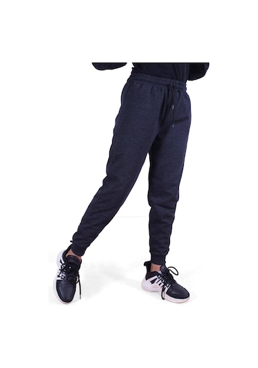 Fyk Kids Düz Alt, Cepli Kız Çocuk Eşofman Füme