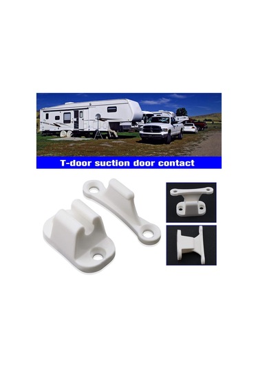 2x T Şeklinde Kapı Durdurucu Tutucu Kiti Durdurma Tutucu Plastik Kanca Tutucu Karavan Karavan İçin Uyumludur
