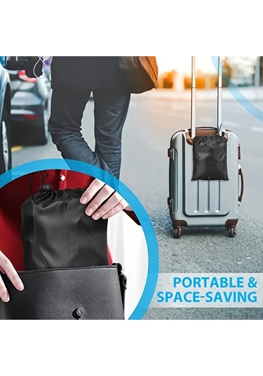 Dashanshop Siyah Uçak Ayak Dayama Yastığı, Seyahat Hamak, Ofis Pedalı, Yorgunluk Giderici Siyah 1 Parça