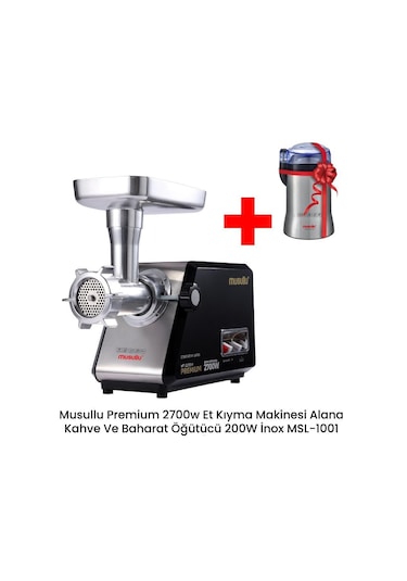 Musullu MT-G2700M 2700 W Et Kıyma Makinası + MSL-1001 200 W Kahve Ve Baharat Öğütücü