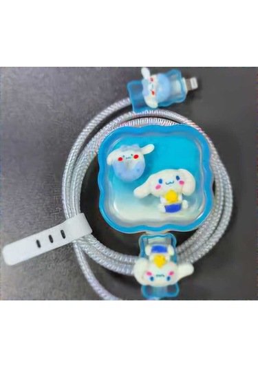 Iphone 18w/20w Uyumlu Şarj Kablosu Ucu Ve Şarj Başlığı Kılıfı Maviş