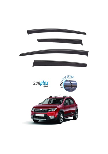 Dacia Sandero Stepway Sunplex Marka Cam Rüzgarlığı Mugen 4'Lü