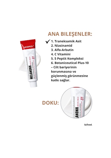 Medipeel Melanon X Leke Karşıtı Aydınlatıcı Krem M0088 30 ML