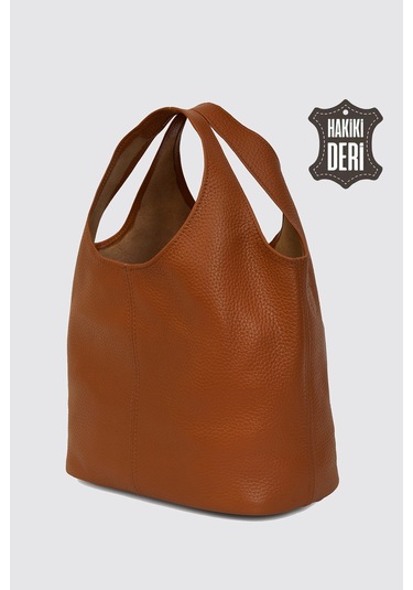 Hakiki Deri Kadın El Çantası Taba Smr9200-2 Taba