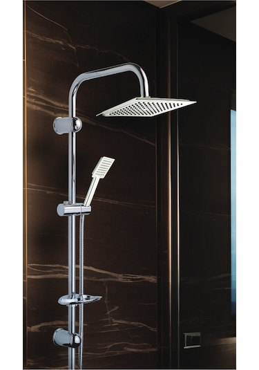 Modamix Dubai Flat Tepe Duş Seti Krom