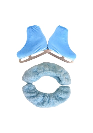 Suntek Buz Pateni Bıçak Kapakları Artistik Patinaj Bot L Mavi