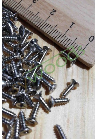 100 Adet 7,5 mm Mini Hobi Vidası Nikel