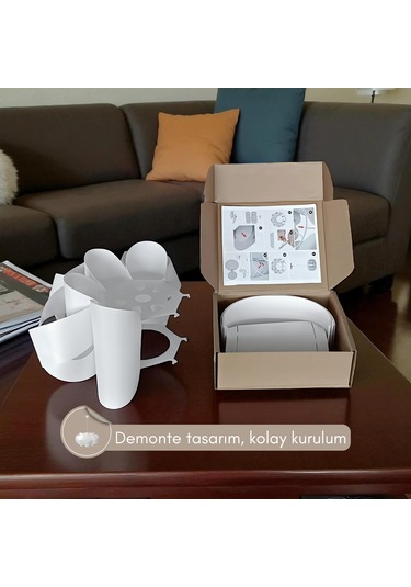 Petal Beyaz Sarkıt Avize Kolay Kurulum Beyaz