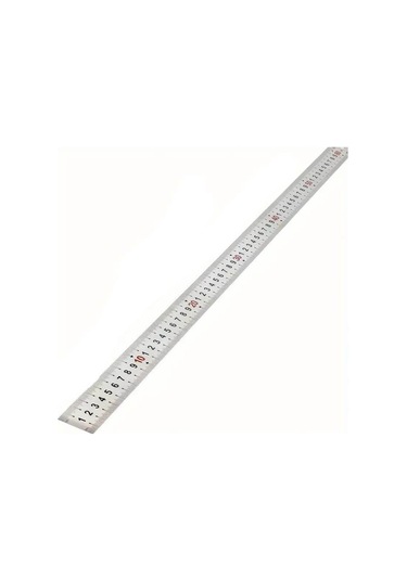 60cm 24 İnch - Çift Taraflı Paslanmaz Çelik Metal Cetvel - Kalınlık 1mm