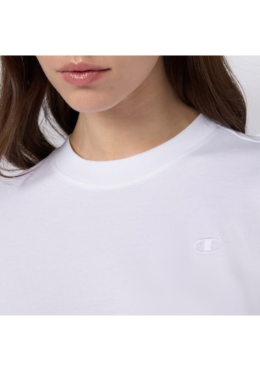 Champion Ss Regular Fit Kadın Beyaz T-shirt 117865 2800324