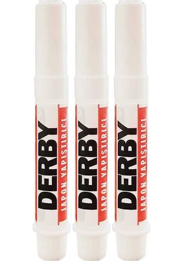 Japon Yapıştırıcısı Derby 3 Adet Mini Parmak Japon Yapıştırıcı Kuvvetli Hızlı Yapıştırıcı 1.5 Gr 3 Adet