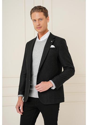 C 689 Slim Fit Siyah Spor Ceket Siyah