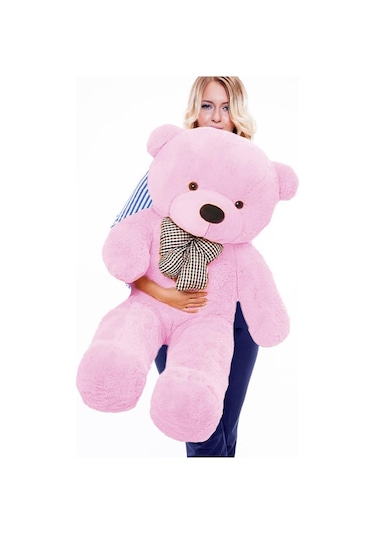 100 Cm Papyonlu Büyük Ayıcık (%100 Yerli) Pembe