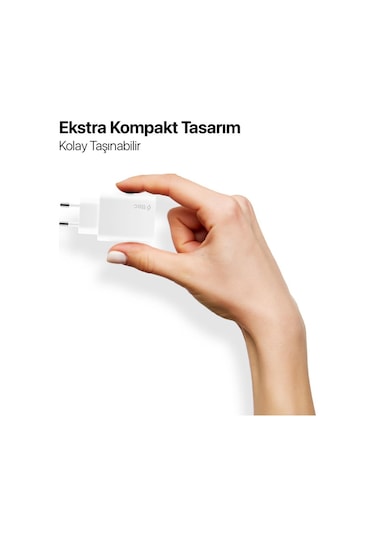 Ttec Süper Şarj Akım Koruma 2pd Giriş Gan 50w Şarj Başlığı Samsung Huawei İphone 15 15 Pro Max Uyumlu Şarj