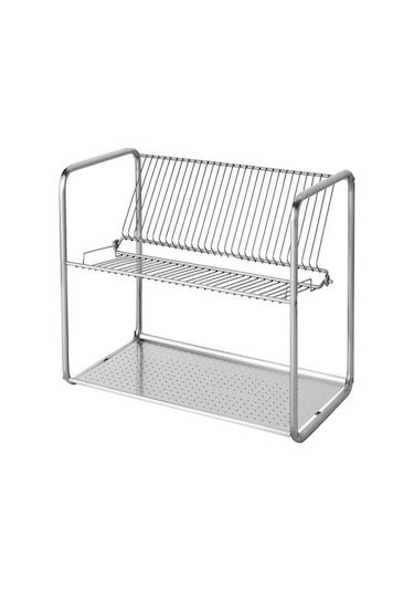 2 Katlı Bulaşık Sepeti Ikea Paslanmaz Çelik Bulaşıklık 27x50 Cm Paslanmaz Çelik