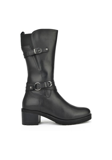 Ziya, Kadın Hakiki Deri Çizme 14319z8032 Siyah Siyah