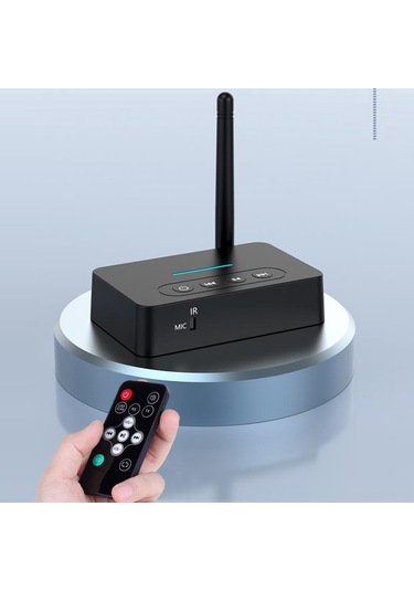 Kosona Bluetooth 5.1 Alıcı-verici 2'li 1, Uzaktan Kumanda, Nfc, Aux/rca Desteği, Ev/araç Ses Sistemleri İçin Hi-fi Adaptör Batarya Dahil