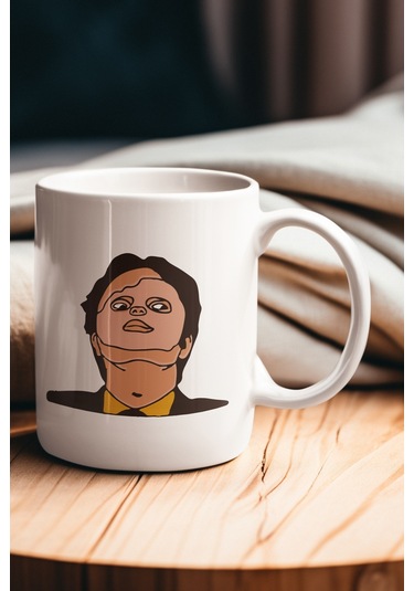 Mask Dwight Schrute İlüstrasyon The Office Baskılı Kupa Bardak Karışık