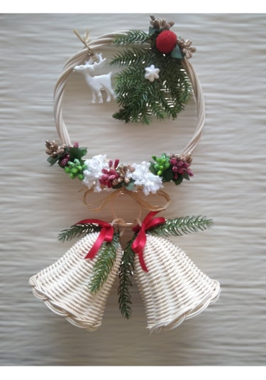 Bambu Noel Temalı Kapı Çelengi