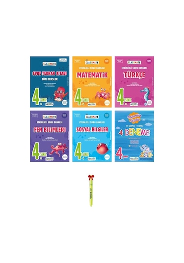 4.Sınıf Classmate Evde Tekrar Matematik Türkçe Fen Sosyal 4'Lü D