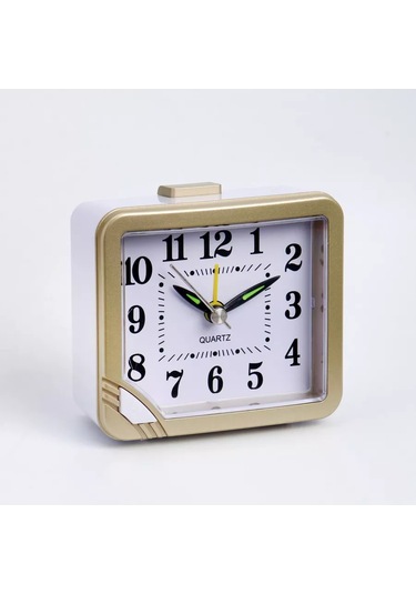 Simalend Pilli Masa Saati Uyanık Çalar Saat. 220353102 Bej