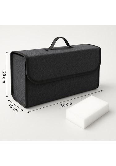 Sihirli Sünger Hediyeli Araç Bagaj Düzenleyici Çanta Organizer Araba Çantası Oto 25 50cm