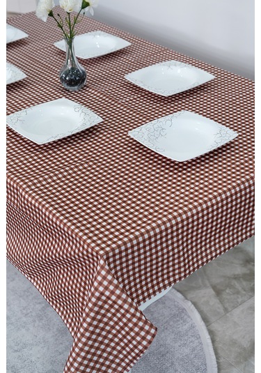 Sufre Sıvı Geçirmez Masa Örtüsü Sofra Bezi Sofra Örtüsü Piknik Örtüsü Kahverengi