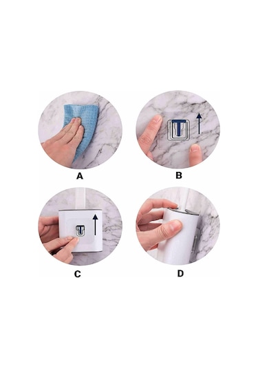 Duvara Asılan Pratik Silikon Banyo Tuvalet Klozet WC Fırçası