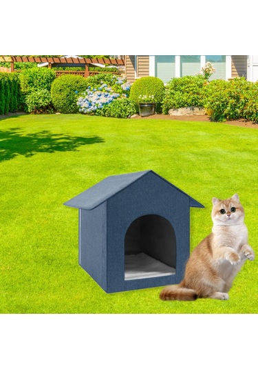 Suntek Kapalı Alan Kedileri İçin Kedi Yatağı Tüm Mavi