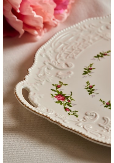 Karaca Vintage Rose Tepsi 35 Cm Çok Renkli
