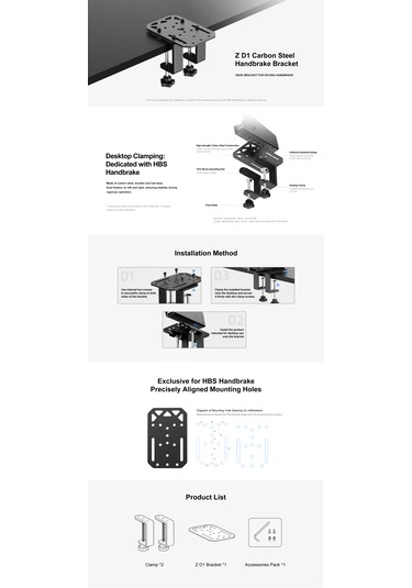 Z D1 El Freni Montaj Braketi 7d1 Karbon Çelik Masa Kelepçesi H8/h9 El Freni İçin Özel Uyumlu Montaj Aparatı