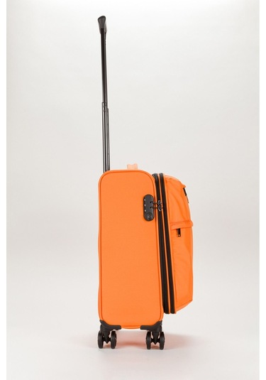 Unisex Kabin Boy Kumaş Valiz 028-03 Turuncu