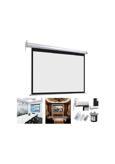 Peak M200 400x300 CM Motorlu Kumandalı Projeksiyon Perdesi