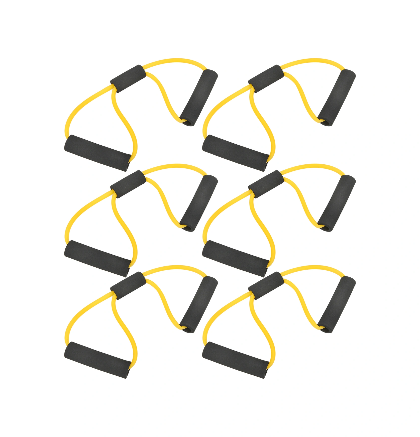 Vkemall 6 Adet Sarı Tpe+köpük Dirence Bandı - Pilates Ve Üst Vücut Güç Antrenmanı İçin Ev, Spor Salonu Ve Dışarıda Kullanım Sarı