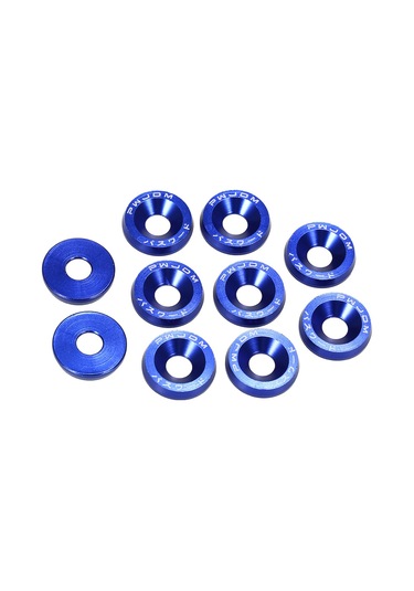 Suofeng 10 Adet Çelik Levha Alüminyum Araç Tampon Yıkama Maddesi, 8 Renk Seçeneği, M10 Somun Uyumlu, Kaliteli Ve Dayanıklı