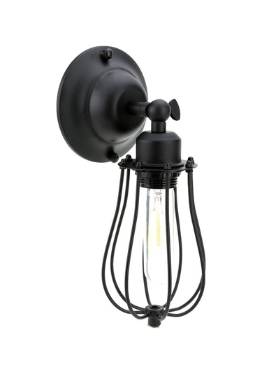 Vintage Tek Kafa Duvar Lambası, Aydınlatma Ve Dekorasyon, E27 Lamba Tabanı, Ayarlanabilir Kafa, Metal Malzeme, Ampul Dahil Değil Siyah Siyah