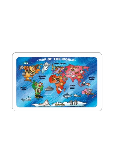 Ankebut Kıtalar Okyanuslar Ve Hayvanlar 24 Parça Dünya Haritası 30374
