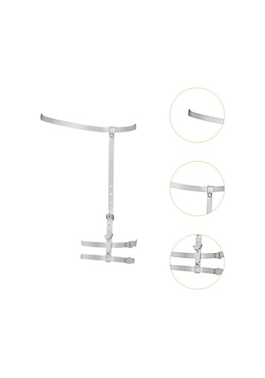 Suntek Bel Uyluk Jartiyer Punk Moda Bacak Kemer Parti Festivali Beyaz