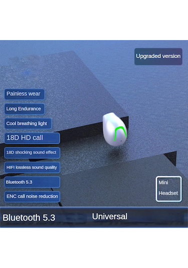 Kebidumei Mini Görünmez Kulaklık Tws Bluetooth 5.3, Enc Gürültü Azaltma, Hifi Ses, Mikrofonlu Chına4.0stereoıpx4 - Ip5xvar6 Saat Mini Görünmez Kulaklık Tws Bluetooth 53 Kulak Üstü
