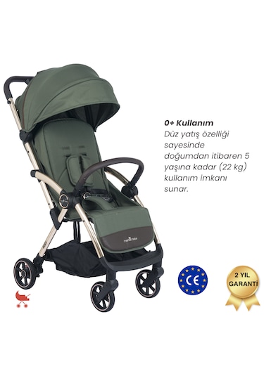Merkür Bebe Ruby Otomatik Katlanan Kabin Boy Bebek Arabası Yeşil